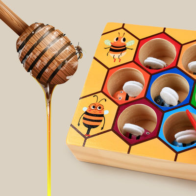 Ξύλινο παιχνίδι συντονισμού ματιών χεριών Montessori για την πρόωρη εκπαίδευση παιδιών