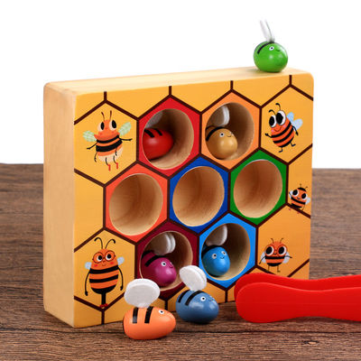 Ξύλινο παιχνίδι συντονισμού ματιών χεριών Montessori για την πρόωρη εκπαίδευση παιδιών