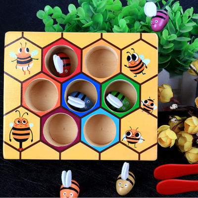 Ξύλινο παιχνίδι συντονισμού ματιών χεριών Montessori για την πρόωρη εκπαίδευση παιδιών