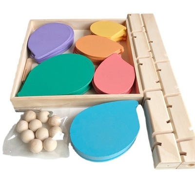 Montessori εκπαιδευτικό παιχνιδιών δέντρο μουσικής φραγμών ξύλινο με το μαρμάρινο ξύλο νοημοσύνης παιδιών παιδιών μωρών παιχνιδιών διαδρομής τρεξίματος σφαιρών