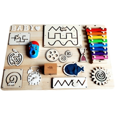 Πολυάσχολο πινάκων DIY μωρών εξαρτημάτων Montessori παιχνιδιών παιδιών ξύλινων τσιπ μωρό ανάπτυξης νοημοσύνης γρίφων παιχνιδιών ικανότητας εκπαιδευτικό