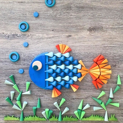 Ξύλινα χαλαρά μέρη ζωηρόχρωμο Montessori ουράνιων τόξων για το προσχολικό μωρό