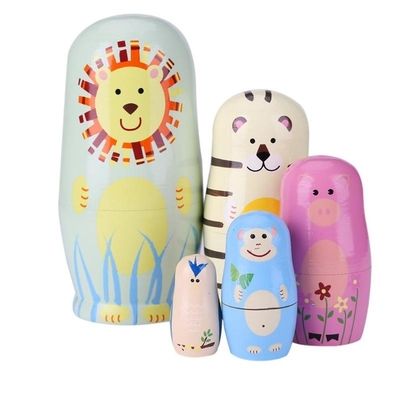 Ξύλινα ρωσικά κουκλών δώρα παιδιών Matryoshka χειροποίητα