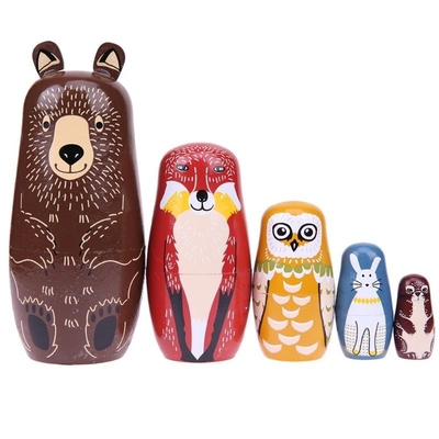 Ξύλινα ρωσικά κουκλών δώρα παιδιών Matryoshka χειροποίητα