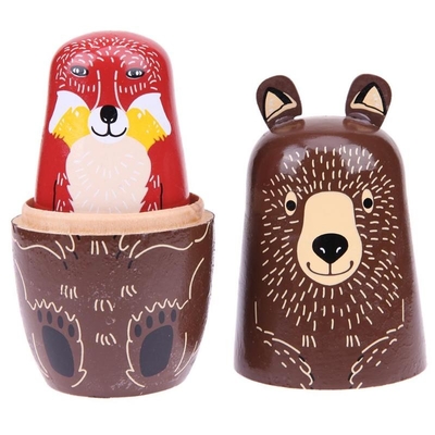 Ξύλινα ρωσικά κουκλών δώρα παιδιών Matryoshka χειροποίητα