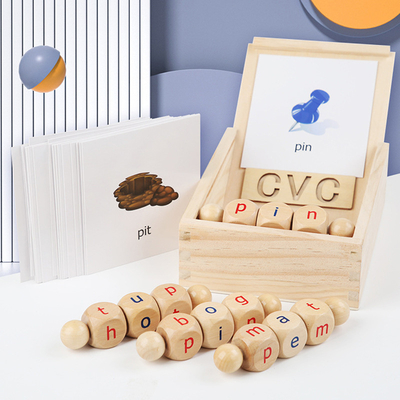 Η ξύλινη ανάγνωση Montessori εμποδίζει την περιστρεφόμενη εκμάθηση αλφάβητου περιστροφής επιστολών