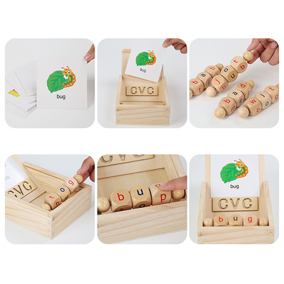 Η ξύλινη ανάγνωση Montessori εμποδίζει την περιστρεφόμενη εκμάθηση αλφάβητου περιστροφής επιστολών