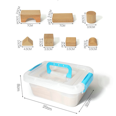 20pcs οξιών Burlywood ξύλινη φραγμών εκπαίδευση εκμάθησης Montessori παιχνιδιών φυσική
