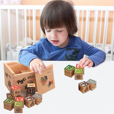 27pcs ξύλινοι φραγμοί κεφαλαίων γραμμάτων αλφάβητου που τυπώνονται με τον αριθμό