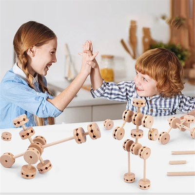 οι τρισδιάστατοι κατασκευάσματος φραγμοί Diy Buliding οχυρών ξύλινοι συγκεντρώνουν εκπαιδευτικό Montessori