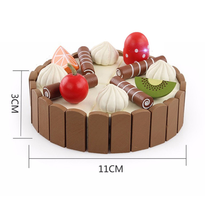 17PCS ξύλινη μίνι κουζίνα καθορισμένο DIY προσομοίωσης μαγνητική για πρόωρο εκπαιδευτικό