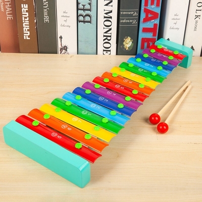 Παιδιά ξύλινο Xylophone 15 πιάνο κτύπου τόνων εκπαιδευτικό με 2 σφύρες