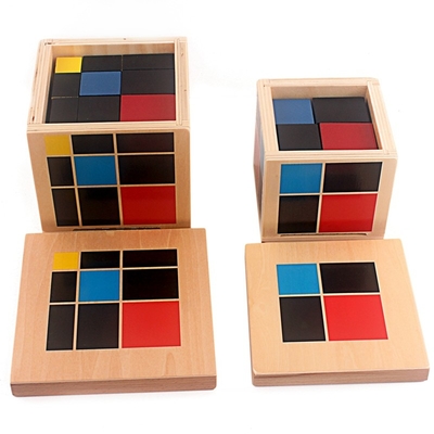 Montessori αριθμητικά αλγεβρικά δυωνυμικά ξύλινα παιχνίδια κύβων κύβων τριώνυμα