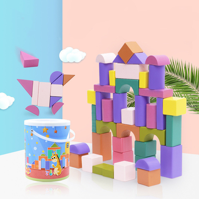Μικρών παιδιών DIY ξύλινες δομικές μονάδες μορίων παιδιών μεγάλες ζωηρόχρωμες