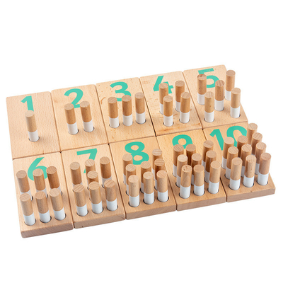 Ξύλινος πίνακας 1,6 εκμάθησης Montessori ψηφιακός ψηφιακή γνώση των παιδιών καρφιών